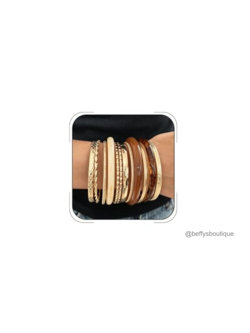 Stackable Resin Metal Bangle Bracelets Set Hammered Wrap Women